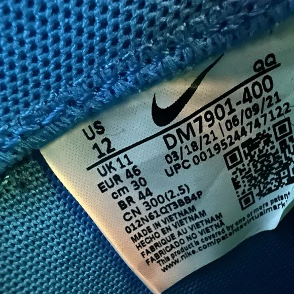 Nike x Sacai x Kaws Blazer Low Sneaker Neptune Blue Size 12 Rare collab - Picture 8 of 8